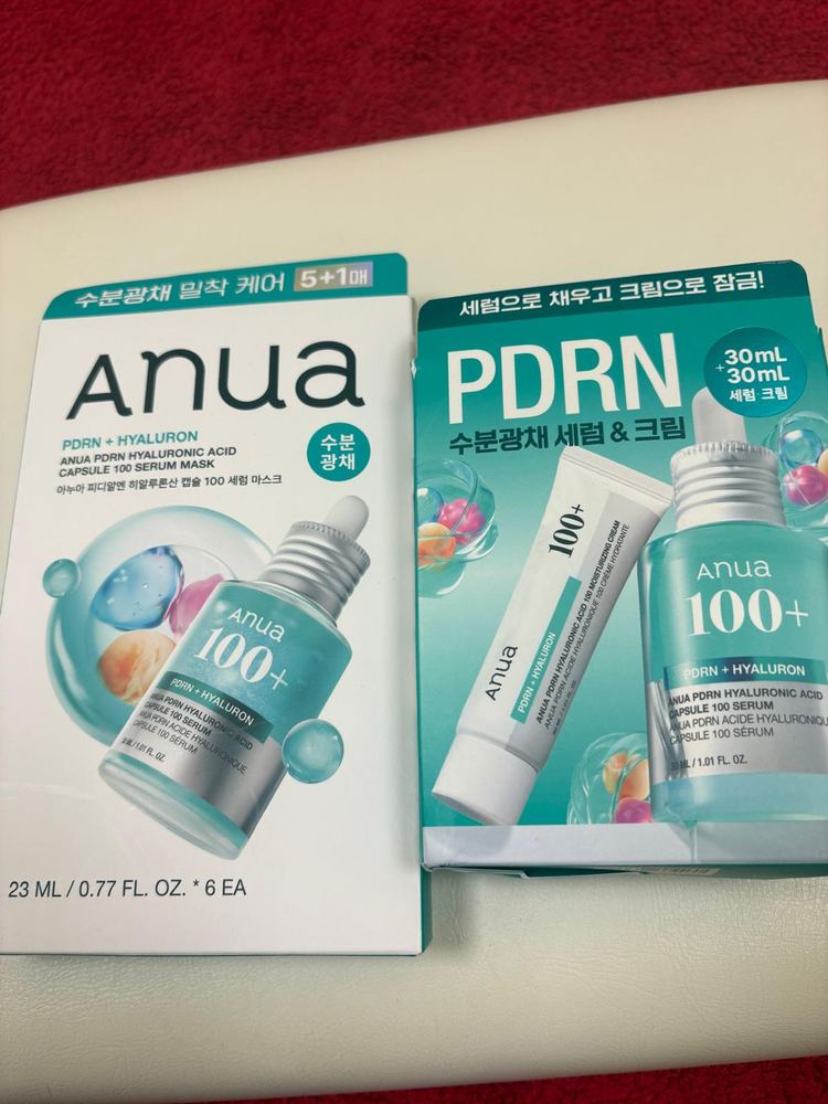 Anua PDRN Hyaluronic Acid — masque, sérum et crème